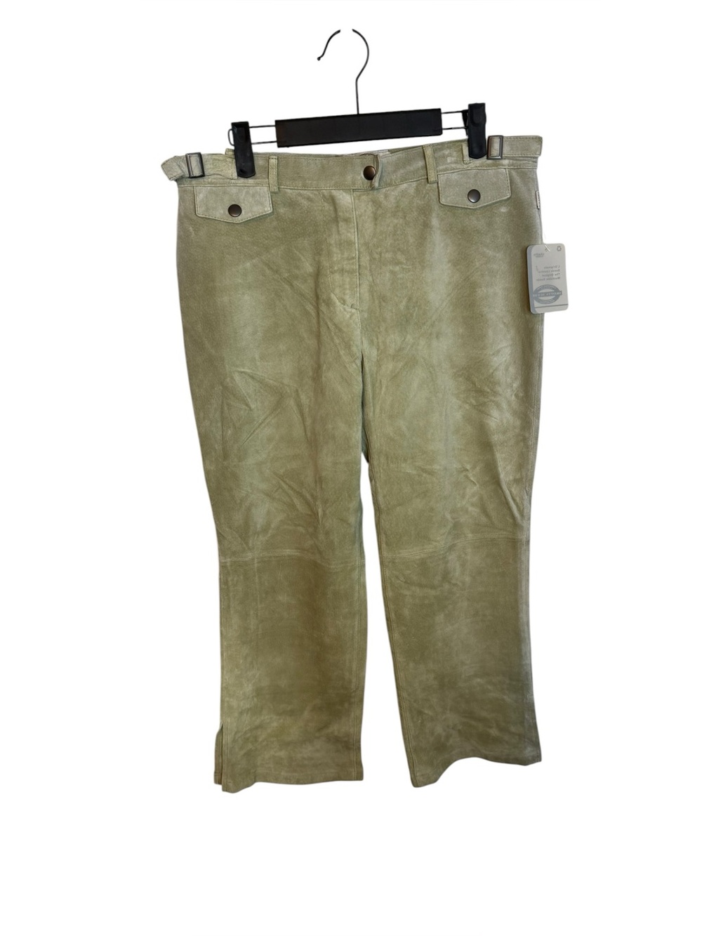 NWT Skotts Suede Vintage Deadstock Cropped Green Suede Western Pants